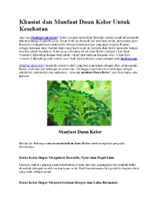 Manfaat daun kelor untuk meningkatkan kualitas tidur